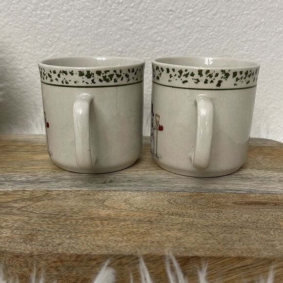 Snowman Mugs Set of 2 - Stoneware - Picture 5 of 7